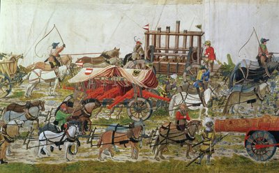 Artillery train of Maximilian I by German School